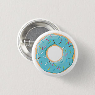 Retro Colourful Doughnuts Pattern Minimalist Fun P 3 Cm Round Badge