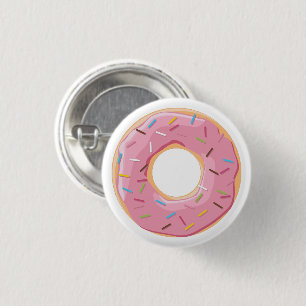 Retro Colourful Doughnuts Pattern Minimalist Fun P 3 Cm Round Badge