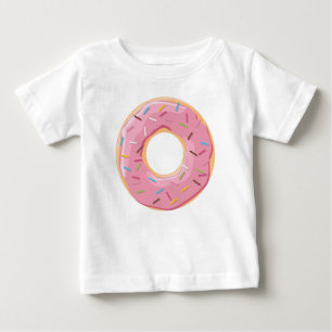 Retro Colourful Doughnuts Pattern Minimalist Fun P Baby T-Shirt