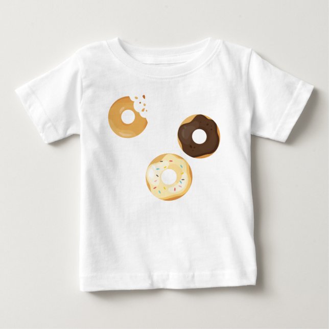 Retro Colourful Doughnuts Pattern Minimalist Fun P Baby T-Shirt (Front)
