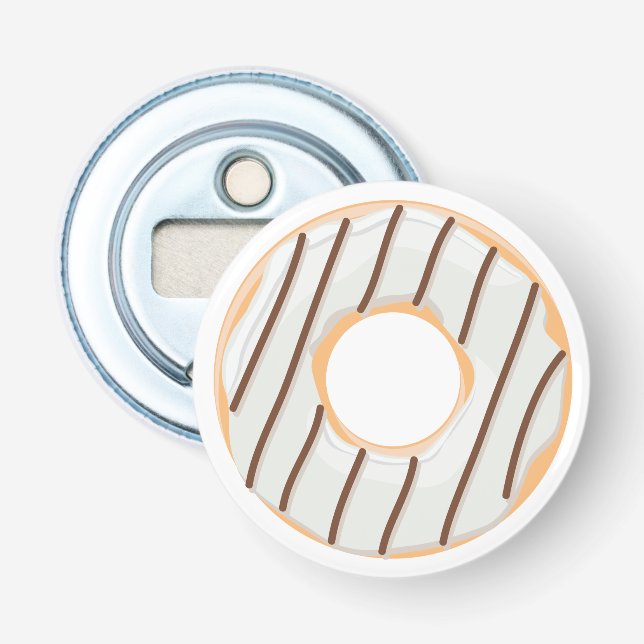 Retro Colourful Doughnuts Pattern Minimalist Fun P Bottle Opener (Front)