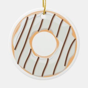 Retro Colourful Doughnuts Pattern Minimalist Fun P Ceramic Tree Decoration