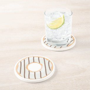 Retro Colourful Doughnuts Pattern Minimalist Fun P Coaster