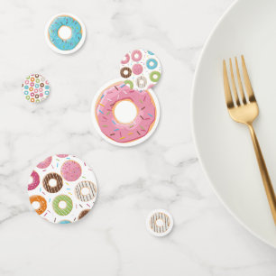 Retro Colourful Doughnuts Pattern Minimalist Fun P Confetti