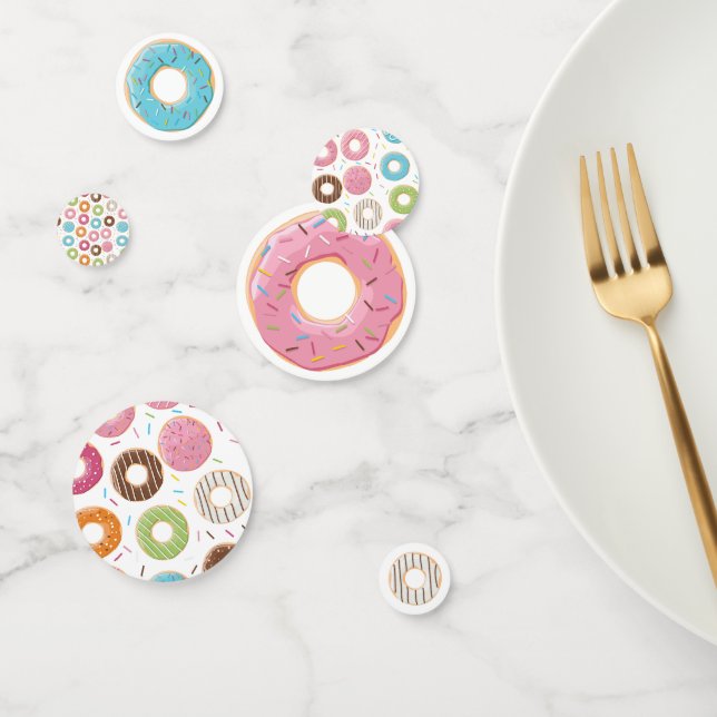 Retro Colourful Doughnuts Pattern Minimalist Fun P Confetti (Group)