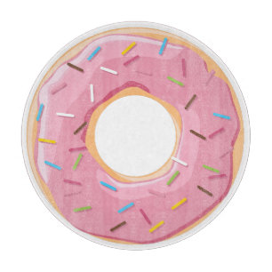 Retro Colourful Doughnuts Pattern Minimalist Fun P Cutting Board