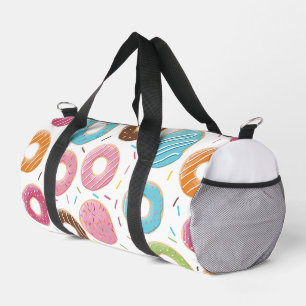 Retro Colourful Doughnuts Pattern Minimalist Fun P Duffle Bag
