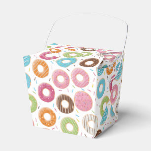 Retro Colourful Doughnuts Pattern Minimalist Fun P Favour Box