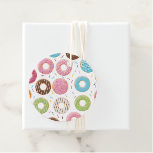 Retro Colourful Doughnuts Pattern Minimalist Fun P Favour Tags