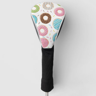 Retro Colourful Doughnuts Pattern Minimalist Fun P Golf Head Cover