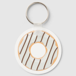 Retro Colourful Doughnuts Pattern Minimalist Fun P Key Ring
