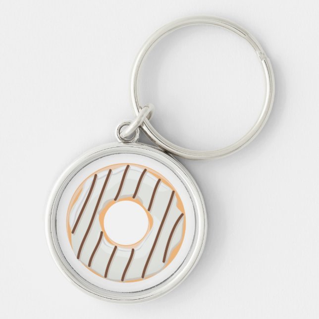 Retro Colourful Doughnuts Pattern Minimalist Fun P Key Ring (Front)