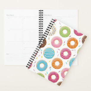 Retro Colourful Doughnuts Pattern Minimalist Fun P Planner