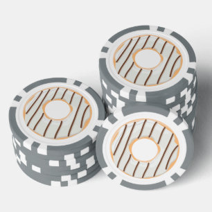 Retro Colourful Doughnuts Pattern Minimalist Fun P Poker Chips