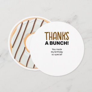 Retro Colourful Doughnuts Pattern Minimalist Fun P Thank You Card