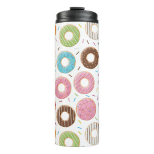 Retro Colourful Doughnuts Pattern Minimalist Fun P Thermal Tumbler