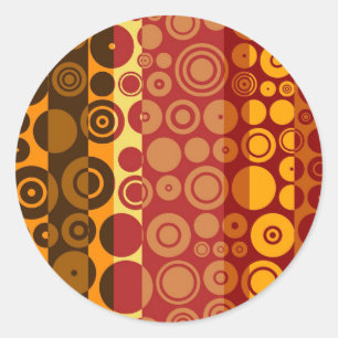 Retro Colourful Fifties Abstract Art 2 Classic Round Sticker