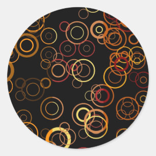Retro Colourful Fifties Abstract Art 3 Classic Round Sticker