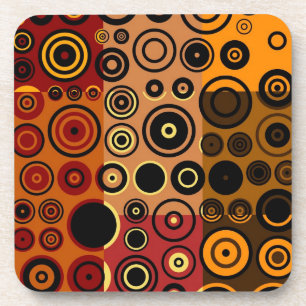 Retro Colourful Fifties Abstract Art 3 Coaster