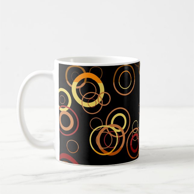 Retro Colourful Fifties Abstract Art 3 Coffee Mug (Left)