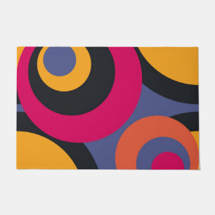 Retro Colourful Fifties Abstract Art Doormat