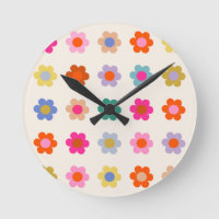Retro Colourful Floral Preppy Abstract Flowers