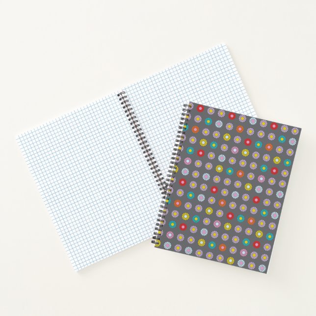 Retro Colourful Flower Notebook (Inside)