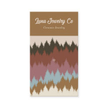 Retro Colourful Forest 1 Pin Jewellery Business Ca