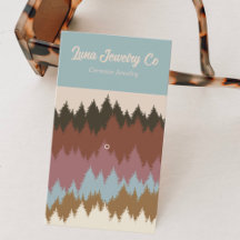 Retro Colourful Forest 1 Pin Jewellery Business Ca