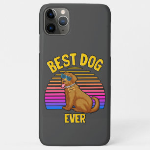 Retro Colourful Funny Golden retriever Dog Case