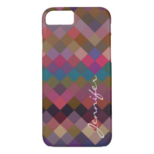 Retro Colourful Geometric Diamond Pattern #17 Case-Mate iPhone Case