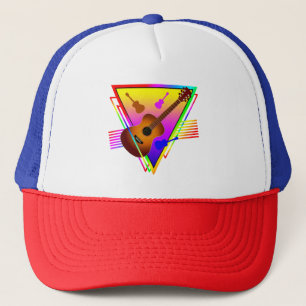 Retro Colourful Guitar Trucker Hat