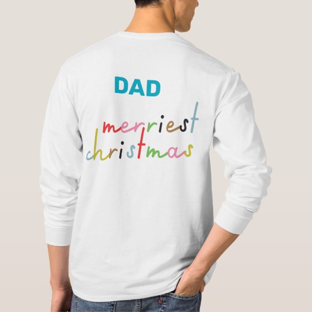 retro colourful happiest holidays DAD LONG SLEAVE T-Shirt (Back)