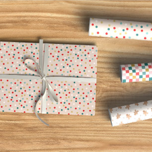 Retro Colourful Holiday Wrapping Paper