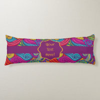 Retro Colourful Jewel Tone Swirly Wave Pattern