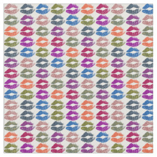 Retro Colourful Lips #13 Fabric