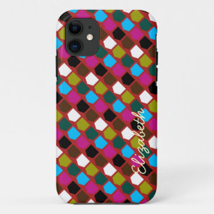 Retro Colourful Modern Geometric Pattern Case-Mate iPhone Case