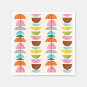 Retro Colourful Nests Paper Napkins