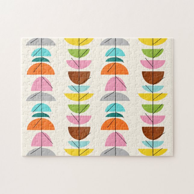 Retro Colourful Nests Puzzle (Horizontal)