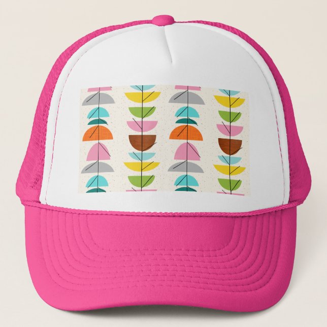 Retro Colourful Nests Trucker Hat (Front)