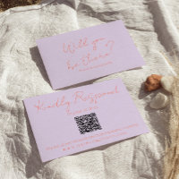 Retro Colourful Pastel Whimsical QR Code Wedding  