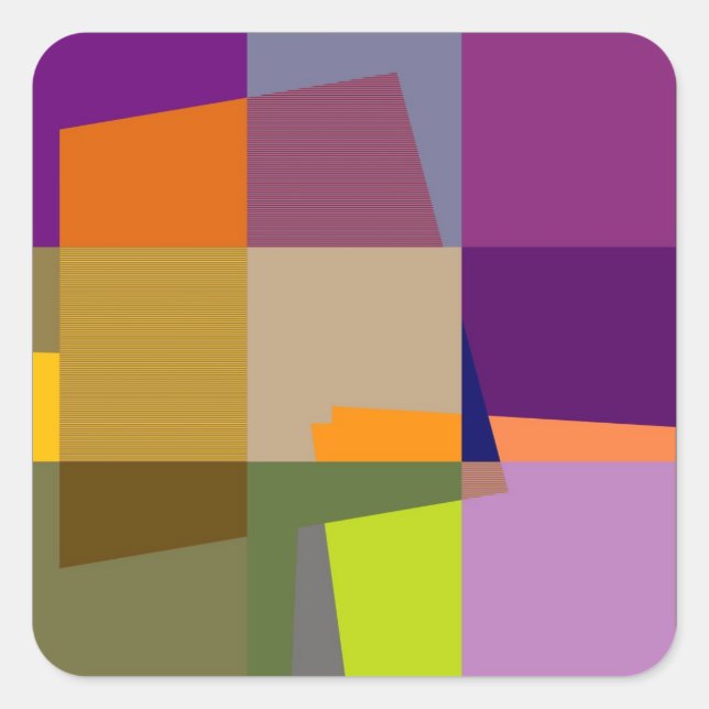 Retro Colourful Pop Art Stickers (Front)