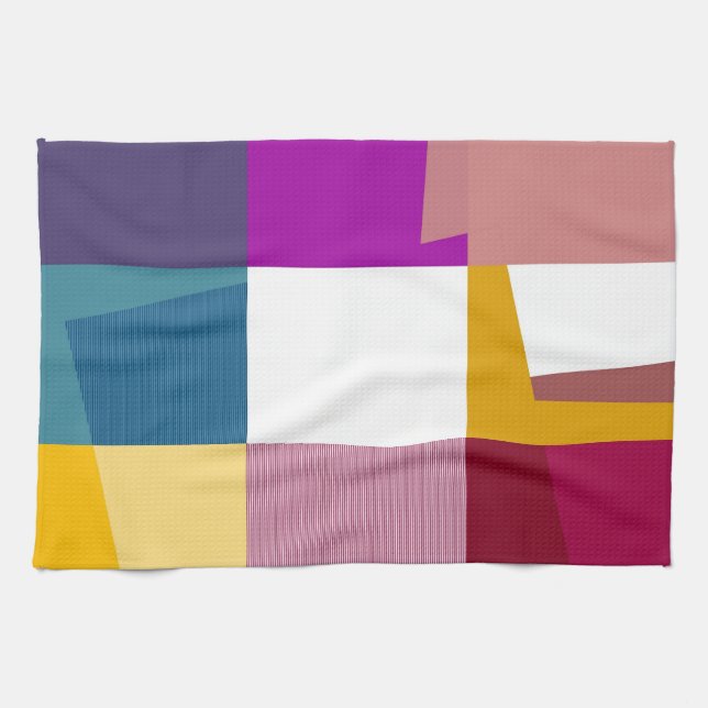 Retro Colourful Pop Art Tea Towel (Horizontal)