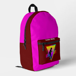 Retro Colourful Rainbow Tennis Women's Player Printed Backpack
