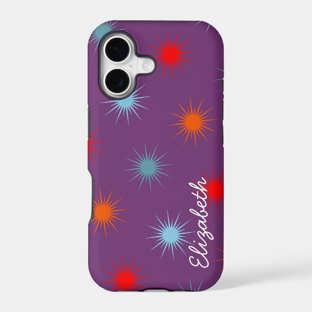 Retro Colourful Star Modern Geometric Pattern 3 (Back)