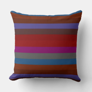 Retro Colourful Stripes Pattern #42 Cushion