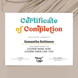 Retro Colourful Student Diploma Certificate Award