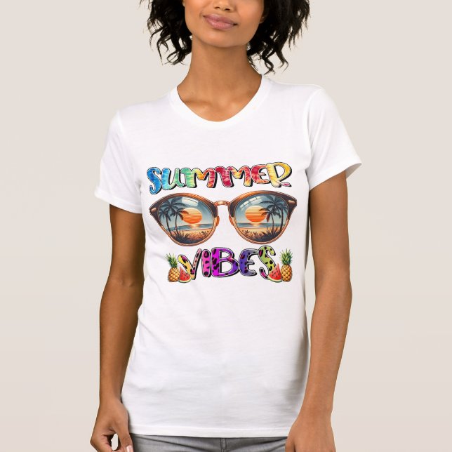 Retro Colourful Summer Vibes Tshirt (Front)
