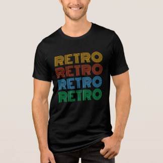 RETRO colourful T-shirt Tri-Blend Shirt