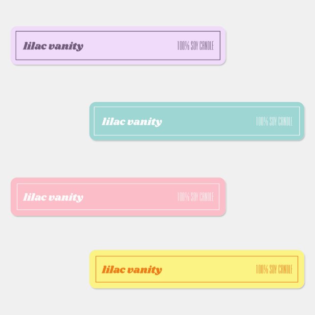 Retro Colourful Tamper-proof Candle Seal Labels (Group)